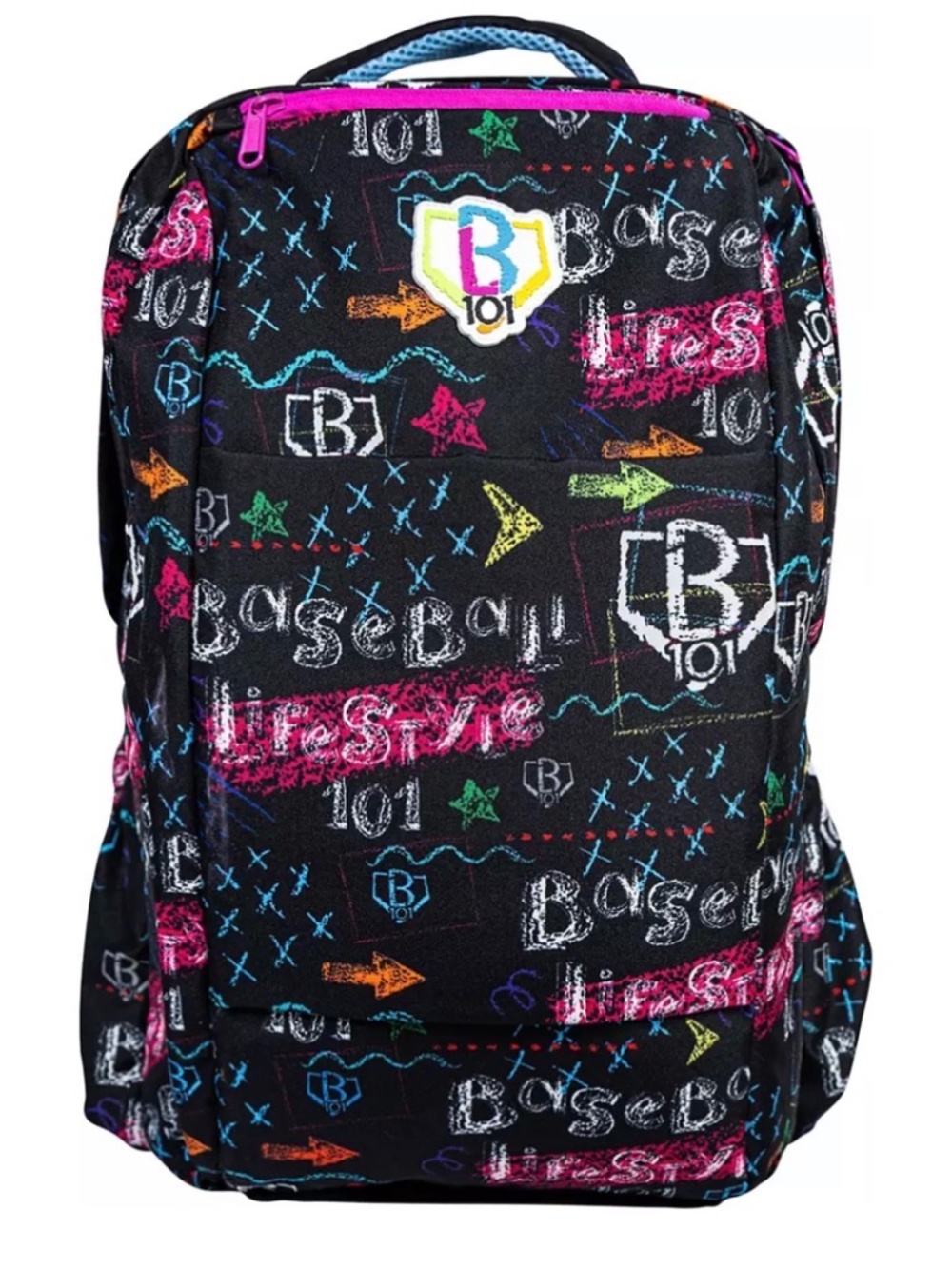 Baseball Lifestyle 101 Chalkboard kids backpack